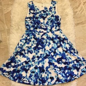 ELIZA J Blue Floral Dress